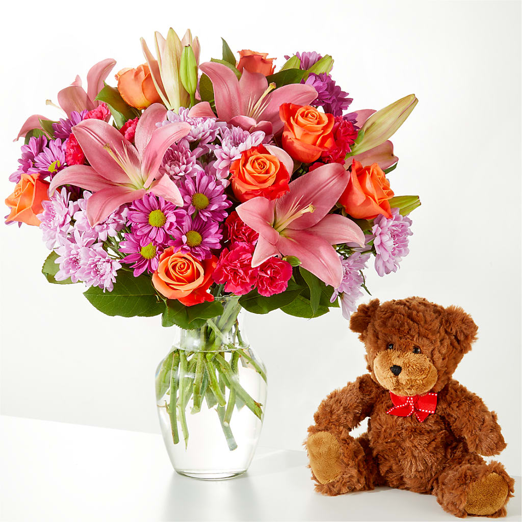 One and Only Bouquet and Bear Bundle – Carisma Florists, Mississauga ON