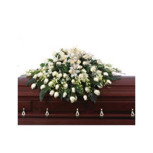 CARISMA FLORISTS® Bouquet de fleurs pour cercueil blanc Regency CFF-037