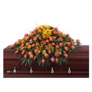 CARISMA FLORISTS® Cherry Brandy Casket Spray CFF-043