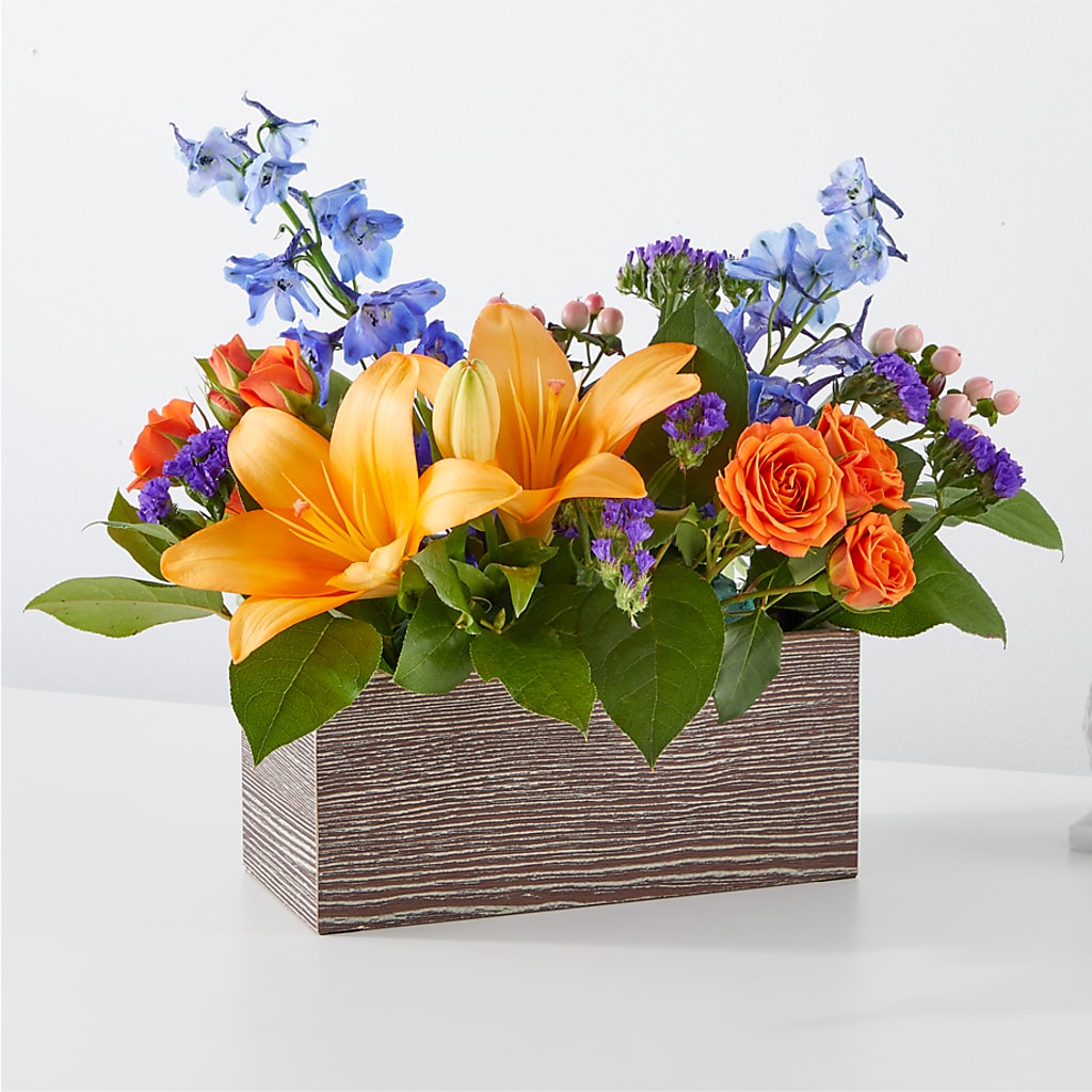 Radiant Citrus Box Bouquet – Carisma Florists, Mississauga ON