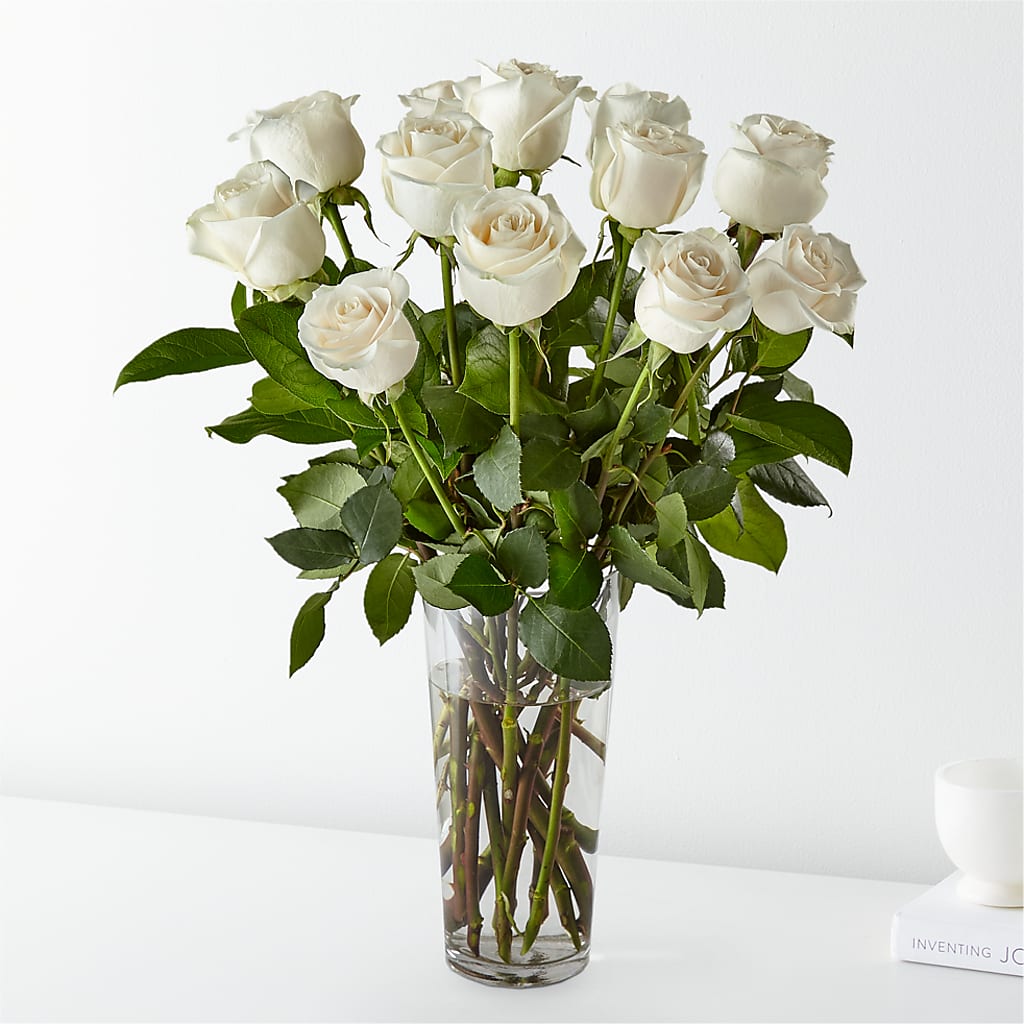 Long Stem White Rose Bouquet – Carisma Florists, Mississauga ON