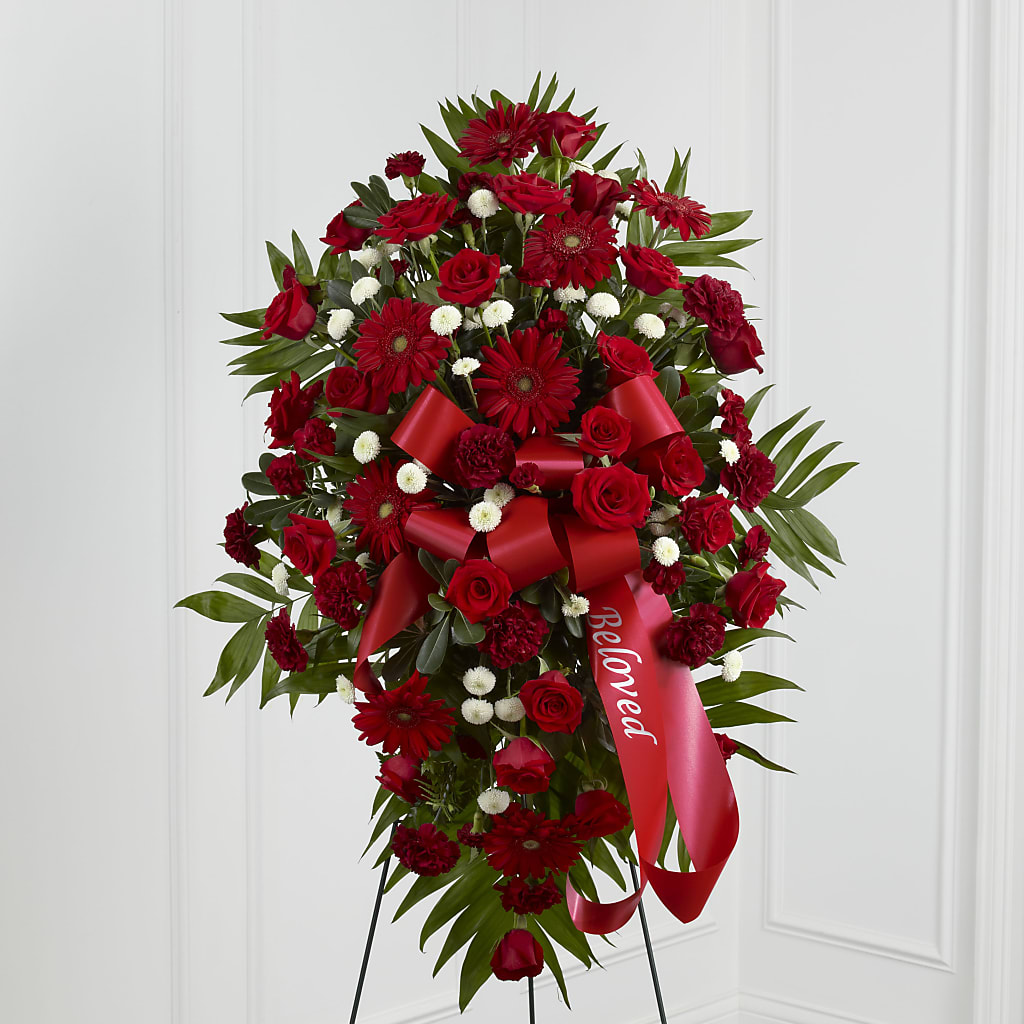 Treasured Memories Standing Spray – Carisma Florists, Mississauga ON