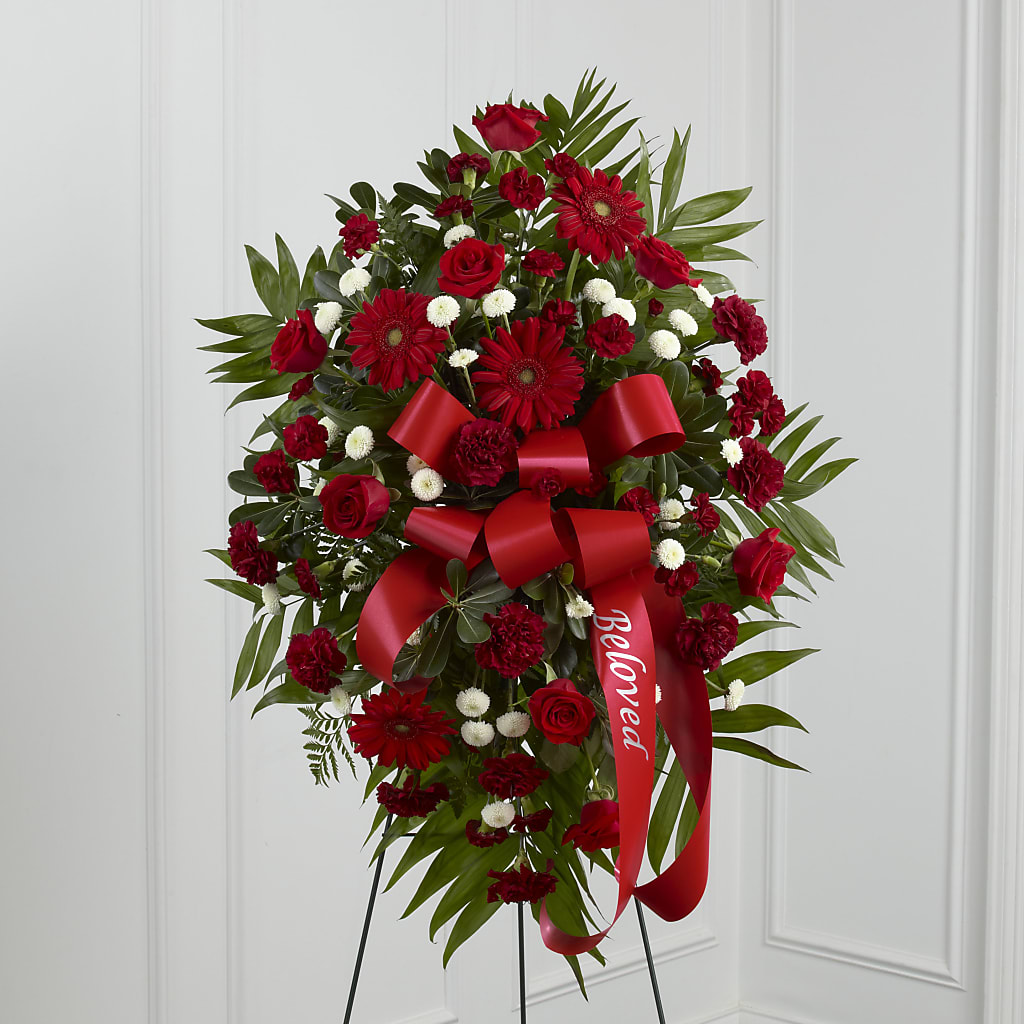 Treasured Memories Standing Spray – Carisma Florists, Mississauga ON