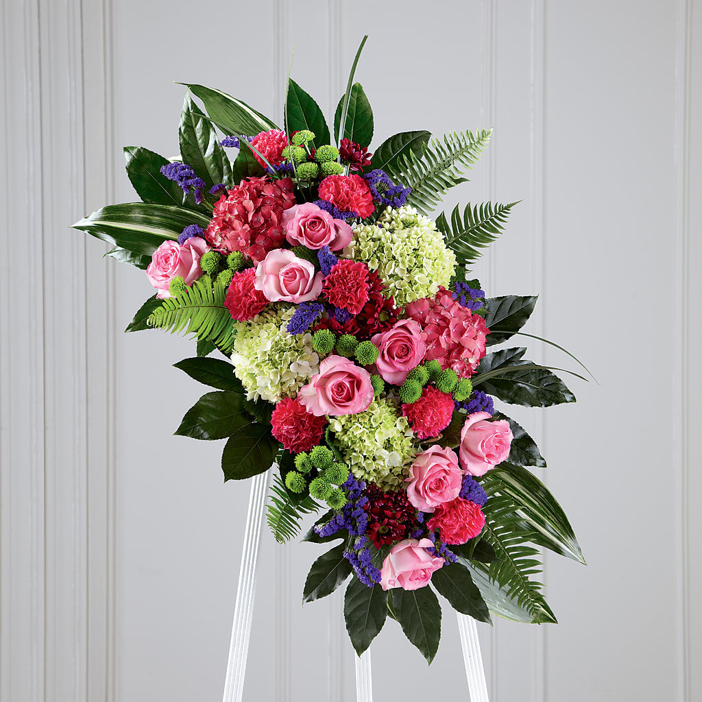 Refreshing Mix Standing Spray – Carisma Florists, Mississauga ON