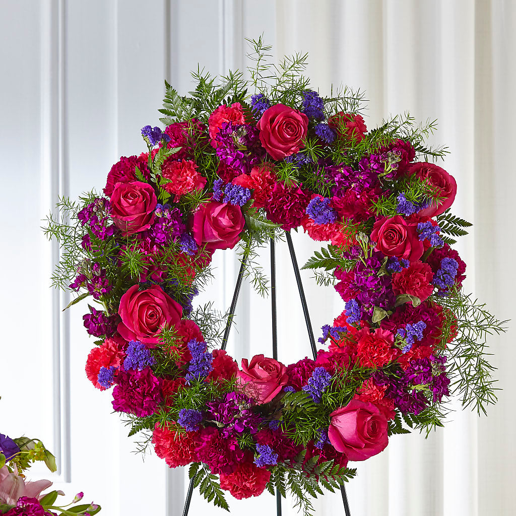 Calming Colors Wreath – Carisma Florists, Mississauga ON