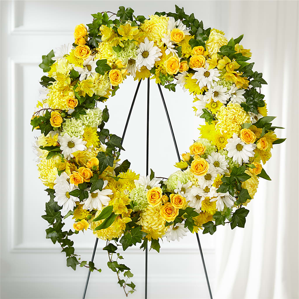 Golden Remembrance Wreath – Carisma Florists, Mississauga ON