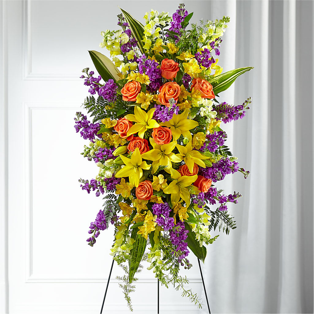 Thoughtful Prayers Standing Spray – Carisma Florists, Mississauga ON