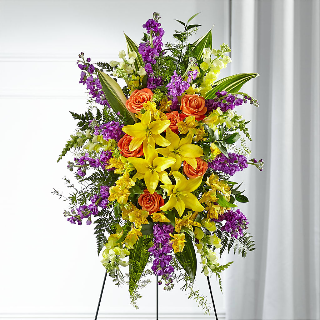 Thoughtful Prayers Standing Spray – Carisma Florists, Mississauga ON