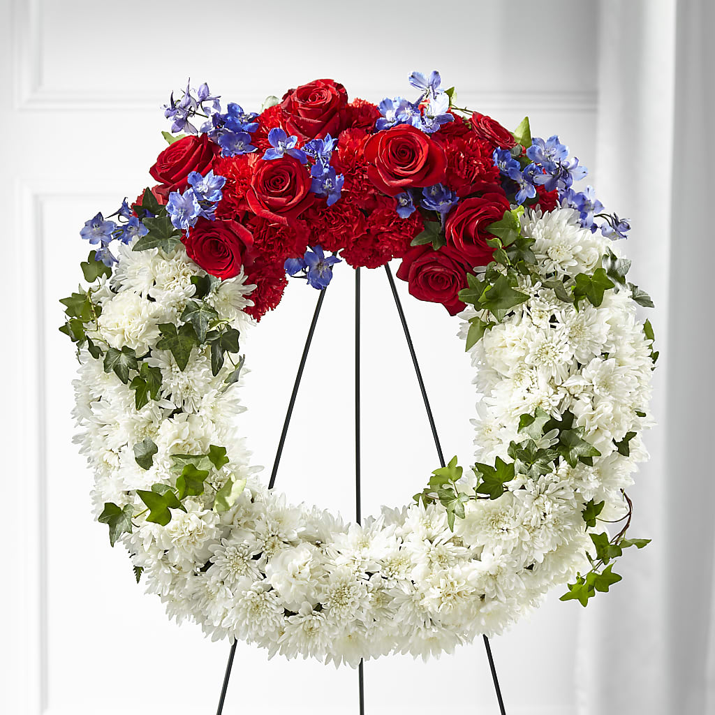 Patriotic Passion Wreath – Carisma Florists, Mississauga ON
