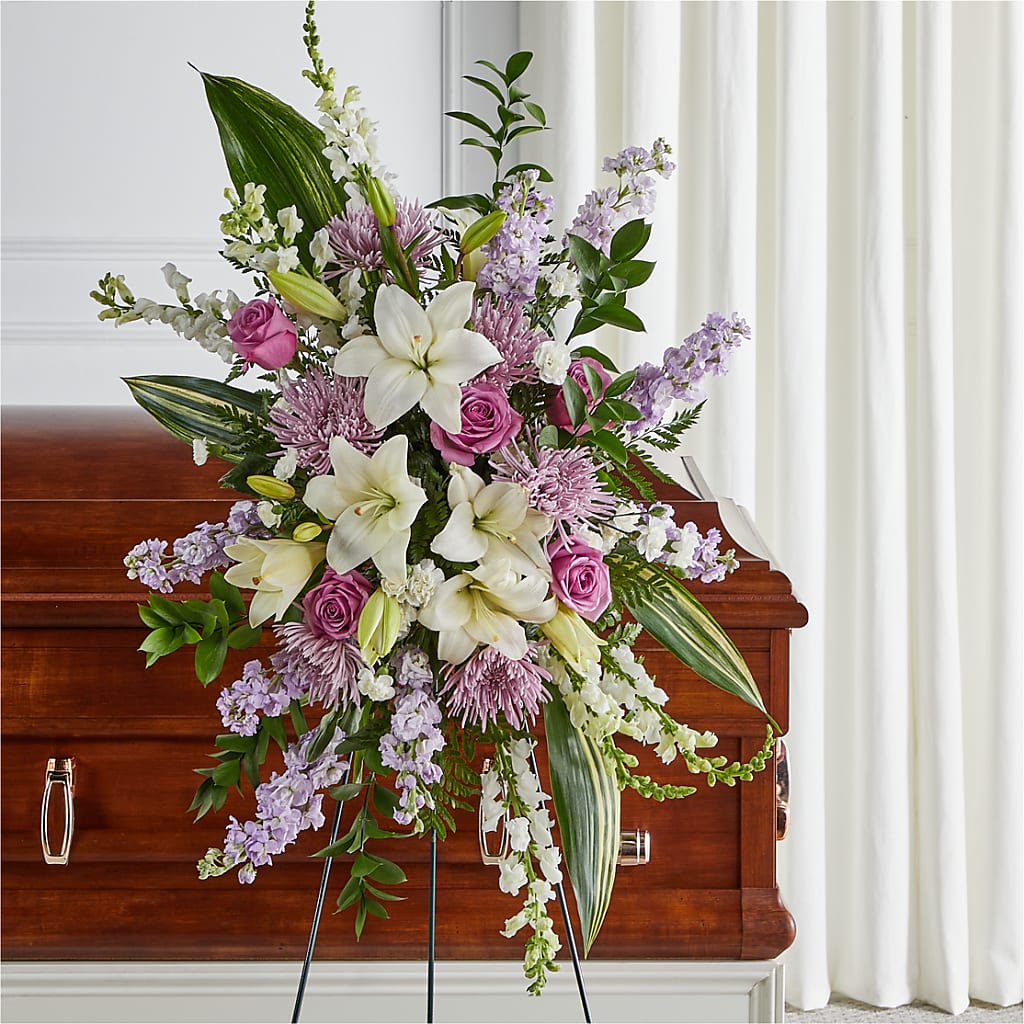 Grateful Hearts Standing Spray – Carisma Florists, Mississauga ON