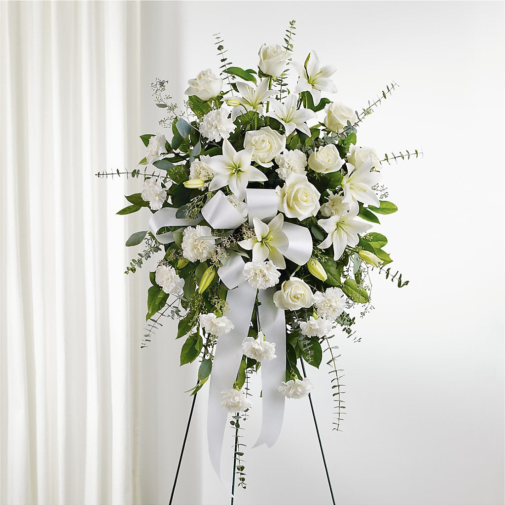 With Care Standing Spray – Carisma Florists, Mississauga ON