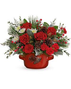 Teleflora's Vintage Stoneware Centerpiece