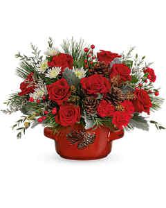 Teleflora's Vintage Stoneware Centerpiece
