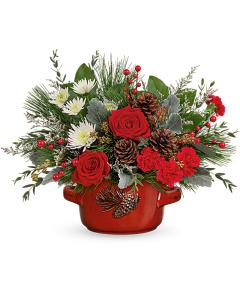 Teleflora's Vintage Stoneware Centerpiece