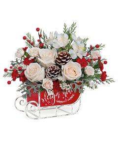 Teleflora's Frosted Sleigh Bouquet