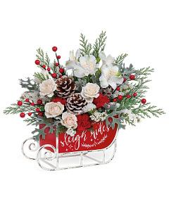 Teleflora's Frosted Sleigh Bouquet
