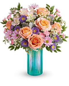 Teleflora's Aqua Rose Bouquet – Carisma Florists, Mississauga ON