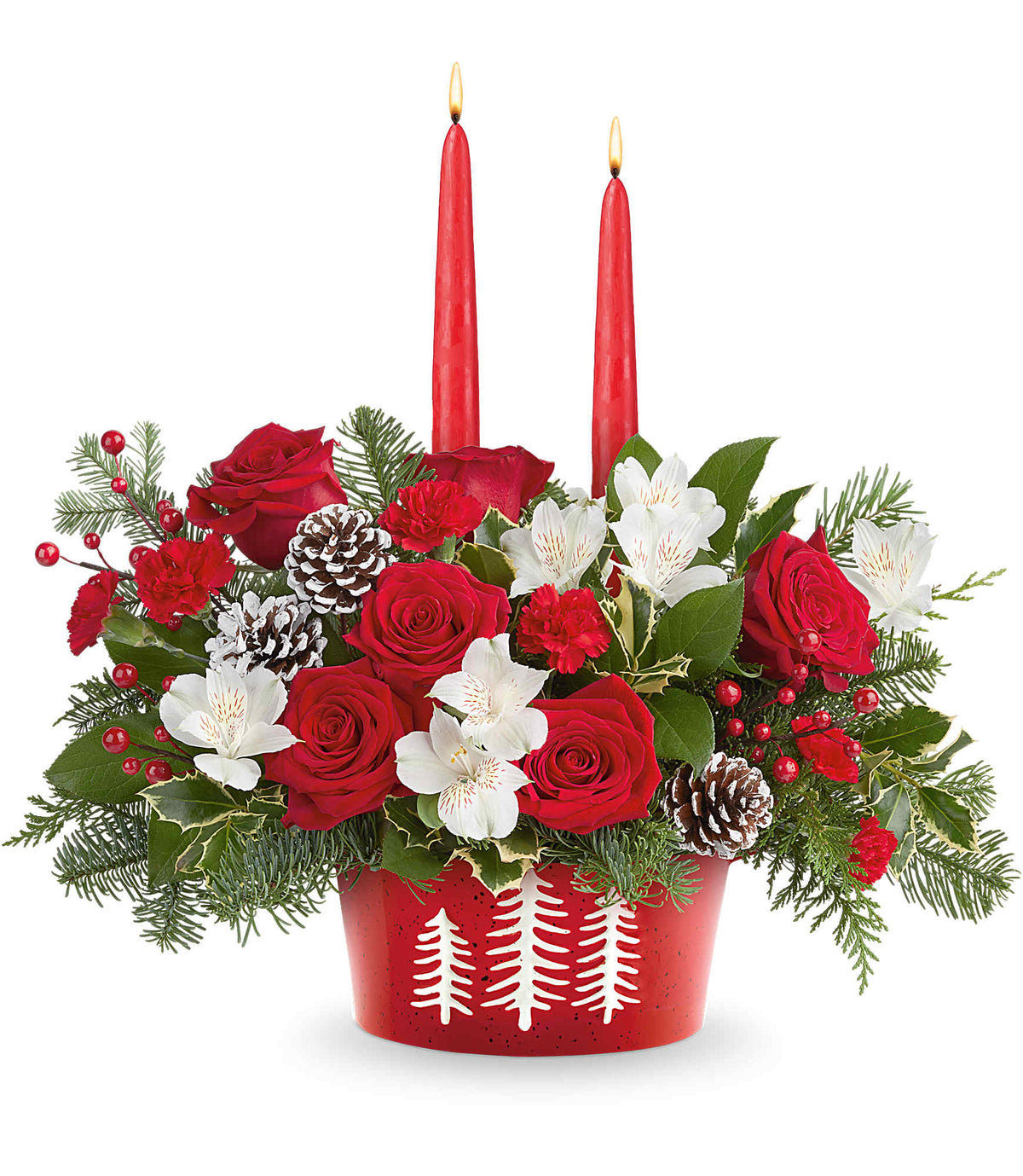 Evergreen Charm Centerpiece – Carisma Florists, Mississauga ON