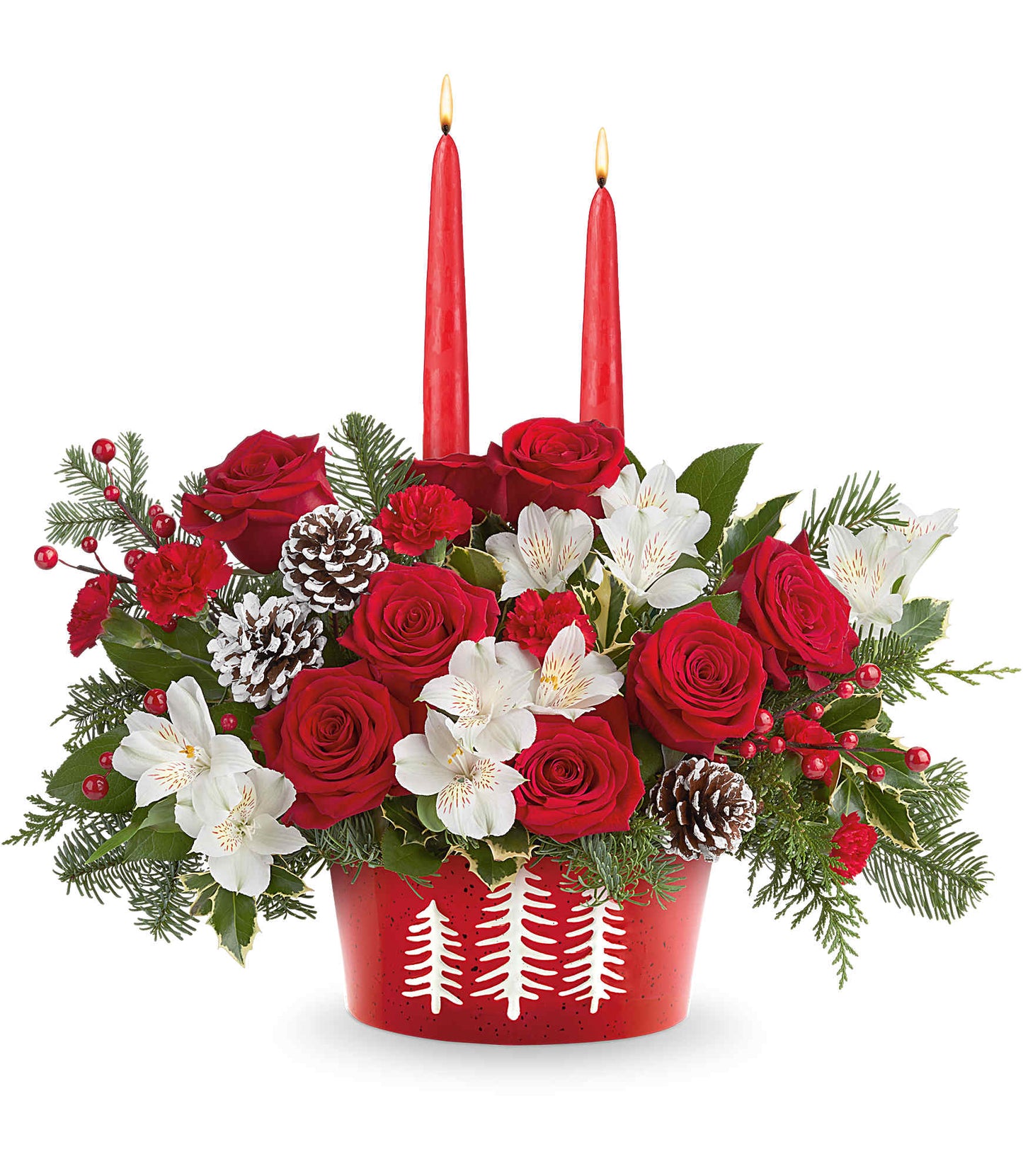 Evergreen Charm Centerpiece – Carisma Florists, Mississauga ON