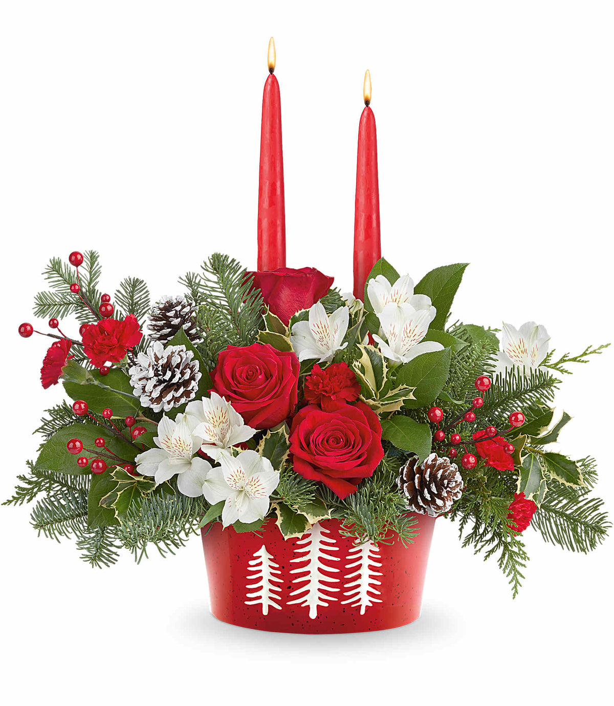 Evergreen Charm Centerpiece – Carisma Florists, Mississauga ON