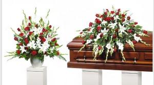 Traditional Red & White Arrangements