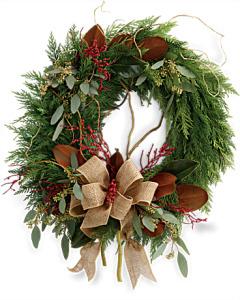 Rustic Holiday Wreath – Carisma Florists, Mississauga ON