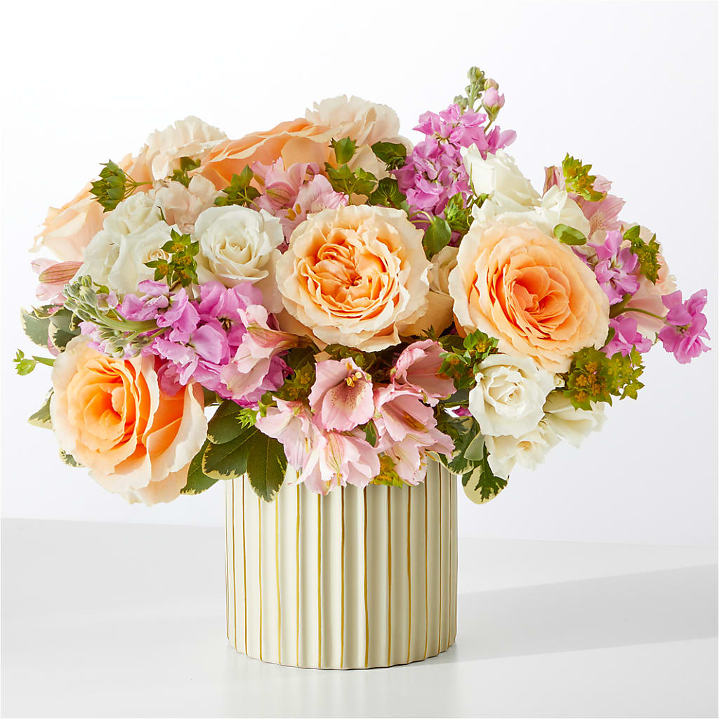 Paradise Bouquet with Ivory Vase – Carisma Florists, Mississauga ON