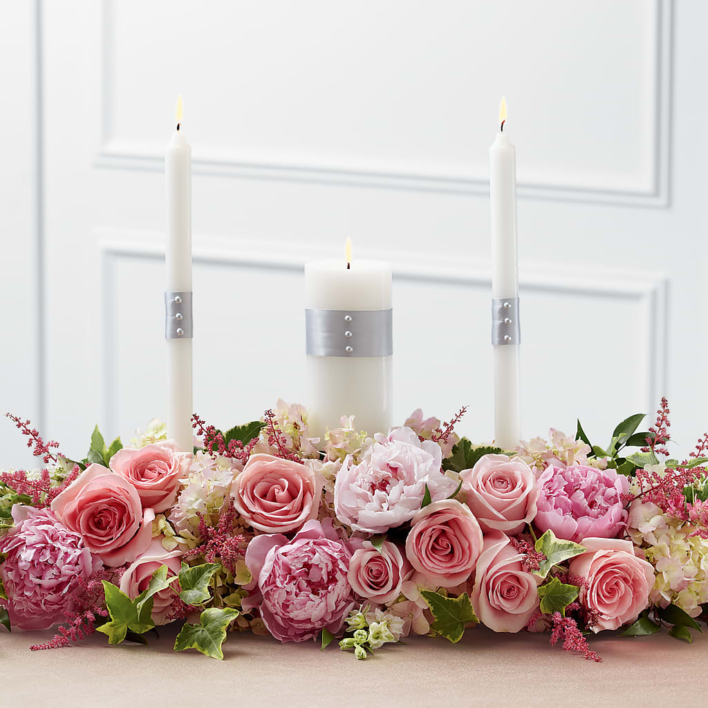 Worldwide Romance Unity Candle Arrangement – Carisma Florists, Mississauga ON