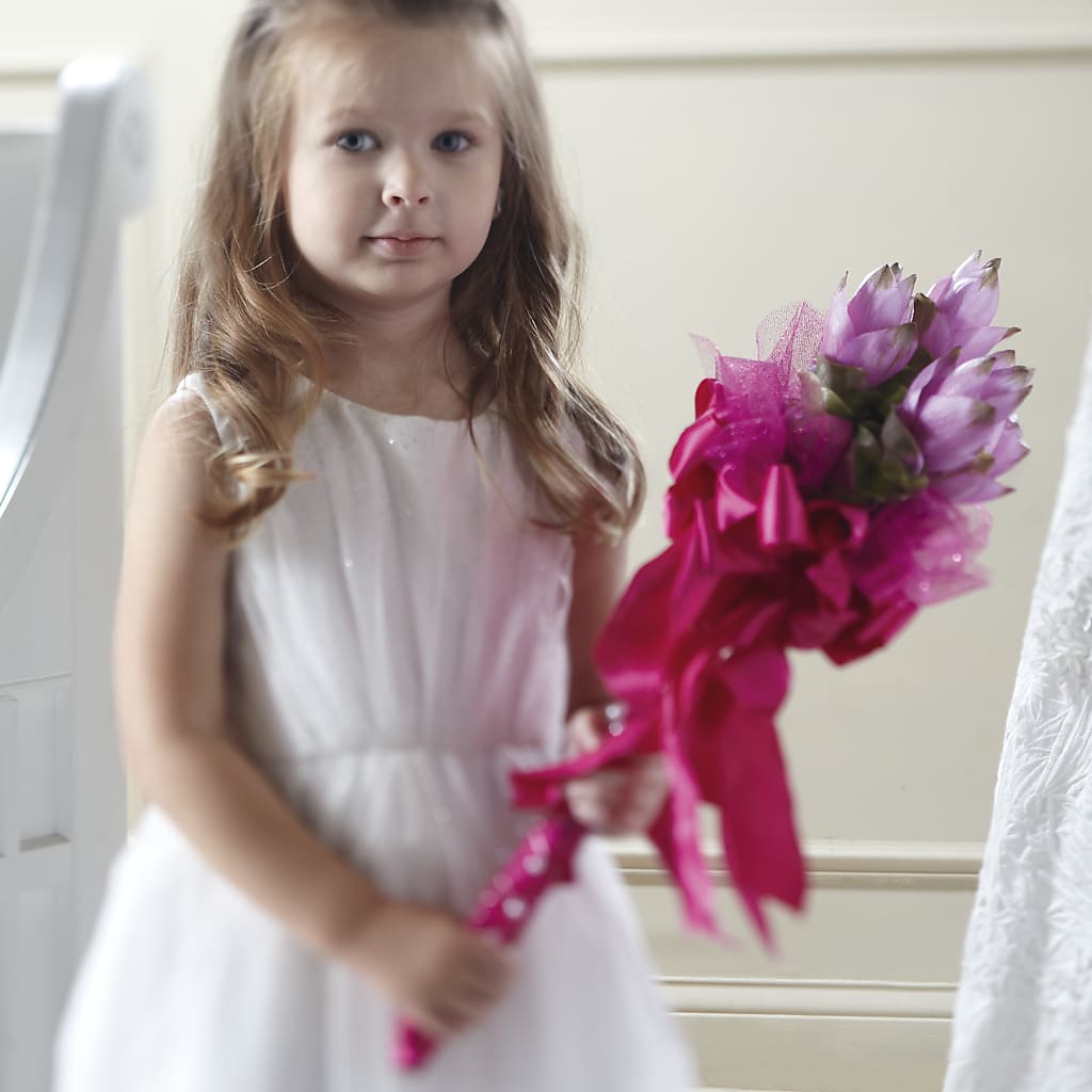 Sparkle Pink Flower Girl Bouquet – Carisma Florists, Mississauga ON