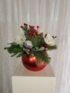 Red Ornament Arrangement –  Carisma Florists, Mississauga ON