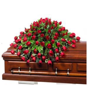 CARISMA FLORISTS&reg; 80 Rose Arrangement Casket Spray CFF-001