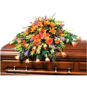 CARISMA FLORISTS&reg; Harvest Garden Arrangement Casket Spray CFF-013