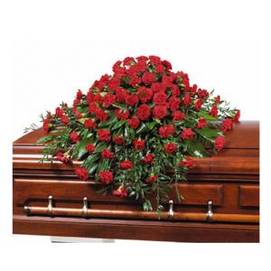 CARISMA FLORISTS&reg; Carnations Casket Spray CFF-019