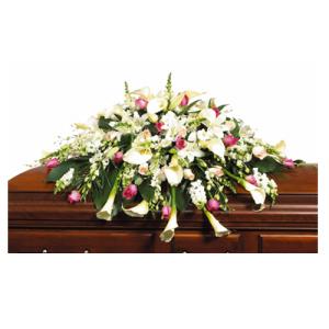  Carisma Florists&reg; Pink & White Classic Casket Spray CFF-025 –  Carisma Florists, Mississauga ON