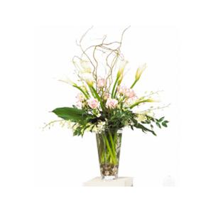 CARISMA FLORISTS&reg; White, Cream & Pink Vase