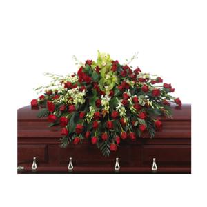 CARISMA FLORISTS&reg; Rose & Orchid Casket Spray CFF-031