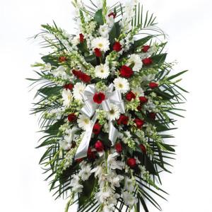 Carisma Florists&reg; White Standing Spray with Rose –  Carisma Florists, Mississauga ON