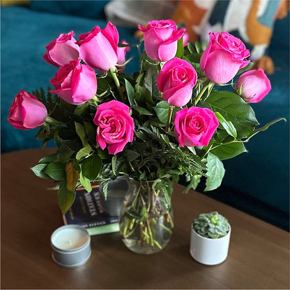 Long Stem Pink Rose Bouquet –  Carisma Florists, Mississauga ON