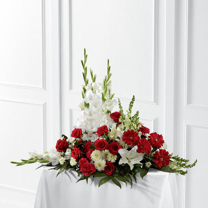 Crimson & White Arrangement –  Carisma Florists, Mississauga ON