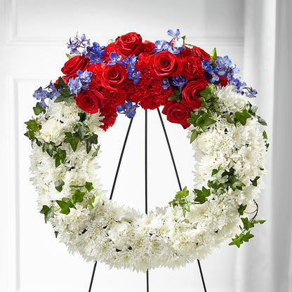 Patriotic Passion Wreath –  Carisma Florists, Mississauga ON