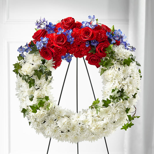 Patriotic Passion Wreath –  Carisma Florists, Mississauga ON