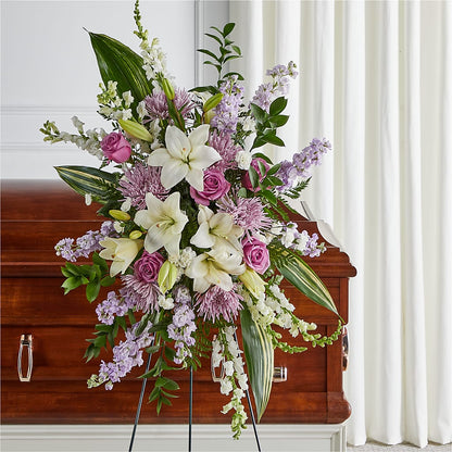 Grateful Hearts Standing Spray –  Carisma Florists, Mississauga ON