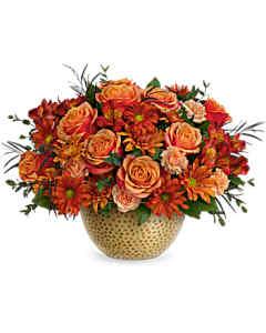 Teleflora's Vintage Gold Centerpiece