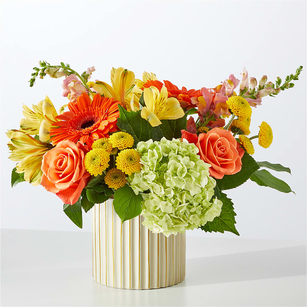 Autumn Sunshine Bouquet with Ivory Vase –  Carisma Florists, Mississauga ON