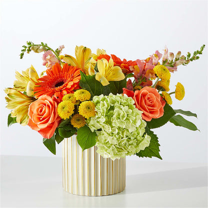 Autumn Sunshine Bouquet with Ivory Vase –  Carisma Florists, Mississauga ON