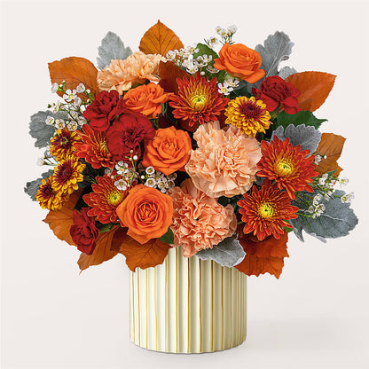 Merlot Bouquet with Ivory Vase –  Carisma Florists, Mississauga ON