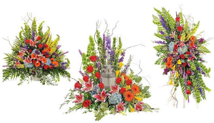 Vivid Urn Trio –  Carisma Florists, Mississauga ON
