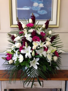 Carisma Florists&reg; Special Arrangement White, Fuschia, Burgundy