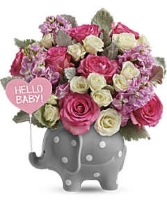 Teleflora's Hello Sweet Baby pink